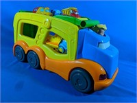 Toy truck with cars 15" x 5" x 8"H