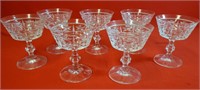 Set of six desert glassware