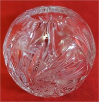 Large Vintage Pressed Glass Decorative Globe Rose