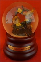 Beautiful Musical Globe trinket - "God loves you