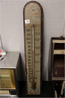 EARLY WOODEN THERMOMETER 24"
