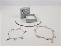 Sterling Silver Bracelets (x3)