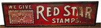 "RED STAR STAMPS" SIGN