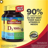 Nature MadeÂ® Vitamin D3 1000 IU, 600 Softgels
