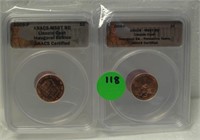 3 - 2009, 2009-D LINCOLN PENNY COINS - GRADED MS67