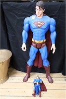 PLASTIC SUPER MAN FIGURINES AND PEZ DC COMICS