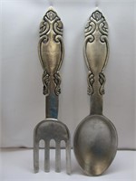 Decorative Metal Fork & Spoon