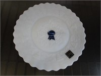 Imperial Genuine Milk Glass Plate with Doeskin