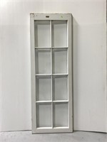 Vintage 8-pane white window panel