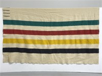 Vintage Hudson Bay wool striped blanket