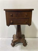 Antique pedestal nightstand or telephone table