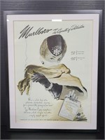 Framed vintage Marlboro cigarette ad
