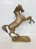 Vintage solid brass horse sculpture