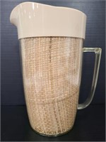 Vintage fiber weave plastic pitcher