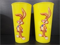 Pair of Nestle Nesquik plastic  tumbler cups