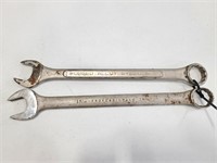 Two open end box wrenches large