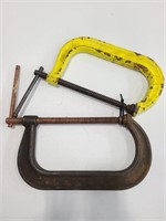 Two heavy duty C clamps