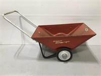 Radio cart vintage red push cart
