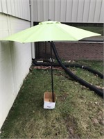 Lime green outdoor collapsible umbrella