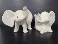 Pair of ceramic elephants