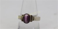 Ring Size 8 Purple Stone, Stelring Silver