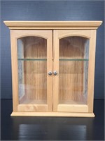 Wood and glass display case small