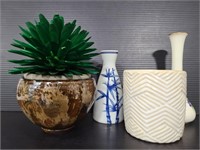 Wood plant, planters and vases