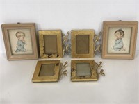 Collection of six small picture frames