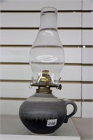 CERAMIC OIL LAMP WITH CHIMNEY 14"
