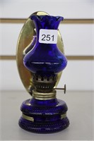 SMALL BLUE OIL LAMP 6"