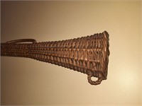 Antique wicker coach horn case