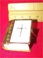 Vintage Tiny Bible 1" x 1 1/4" x 3/8"