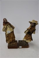 TWO PAPER FIGURINES 11"