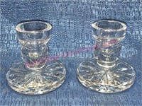 Pair of Waterford Crystal candle holders