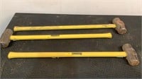 (3) 8 lb Sledge Hammers