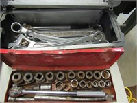 Toolbox of Large Wrenches & Socket Set