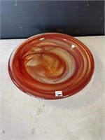 Vintage Murano Heavy Glass Fruit Bowl