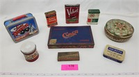 Vintage Tins, Metal Cinco Cigar Case