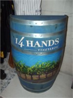 Half Barrel Display 14 Hands Vineyard 2' x 3'