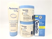 Aveeno Baby Lot and Desitin Cream. BB Dates Range