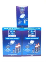 Clear Care Triple Action Cleaning, Twin Packs and