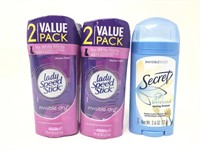 Lot of Lady Speed Stick 2 Packs and Secret Spring