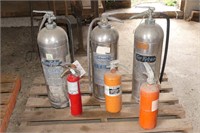 Lot of 6 Fire Extinguishers