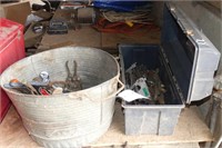 Washtub, Toolbox and Contents