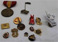 VINTAGE MILITARY MEDALS* PINS AND MORE