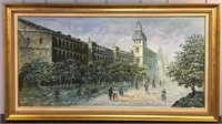L. Larchey Oil On Canvas City Scene