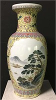 Signed Chinese Hand Painted Porcelain Vase