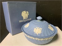 Wedgwood Fluted Jasper Powder Box