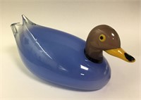 Signed Oggetti Murano Art Glass Duck Sculpture
