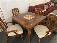 Wood Gaming Table, 4 chairs